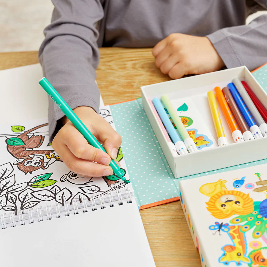 Tiger Tribe Colouring Set- - Zoo