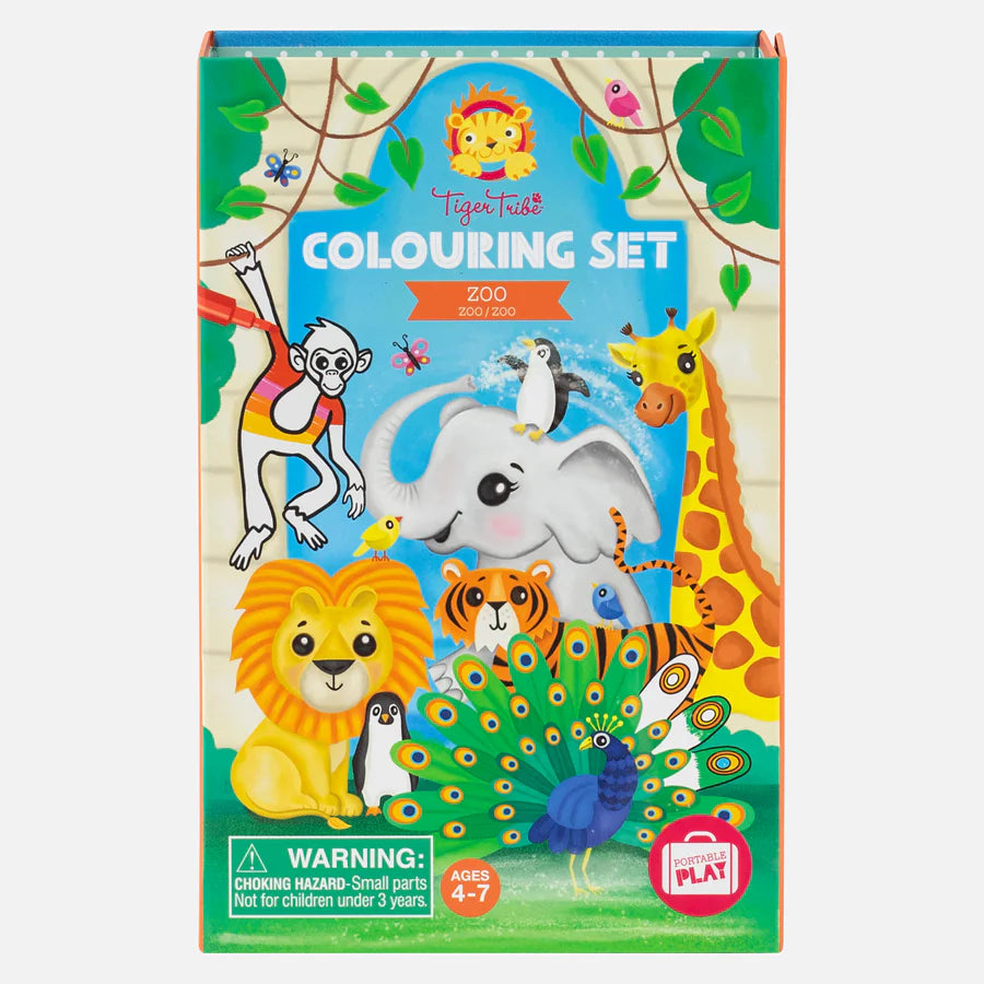Tiger Tribe Colouring Set- - Zoo