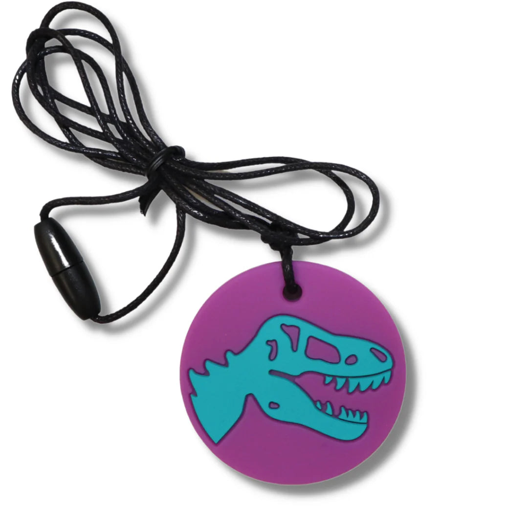 Jellystone Dino Chew Pendant - Purple