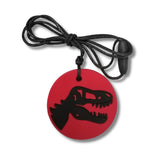 Jellystone Silicone Dino Chew Pendant - Red