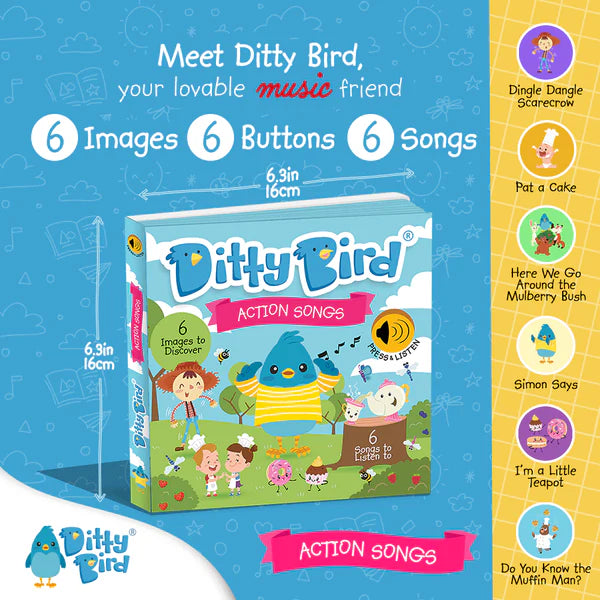 Ditty Bird Action Songs Rechargeable Sound Book