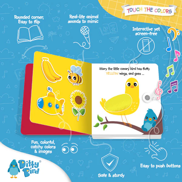 Ditty Bird Touch the Colors: Touch, Feel + Listen Book
