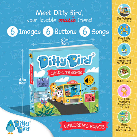 Ditty Bird Children's Songs Rechargeable Sound Book