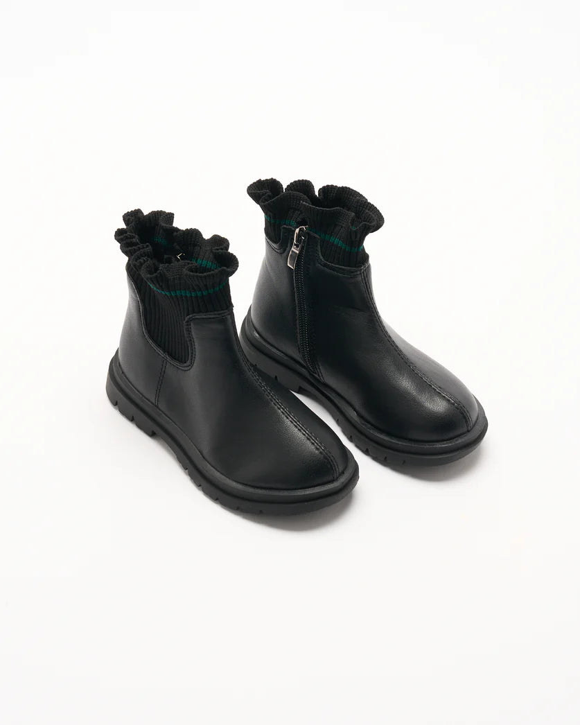 Walnut Flora Boot - Black