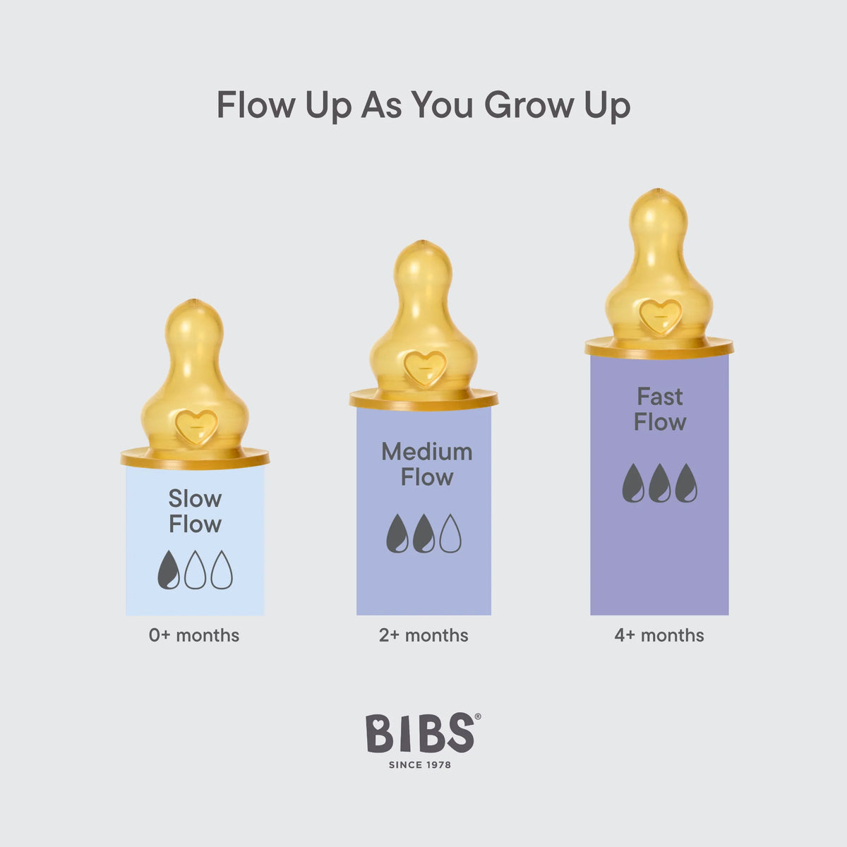 BIBS Bottle Replacement Nipple Round Latex 2 Pack - Medium Flow
