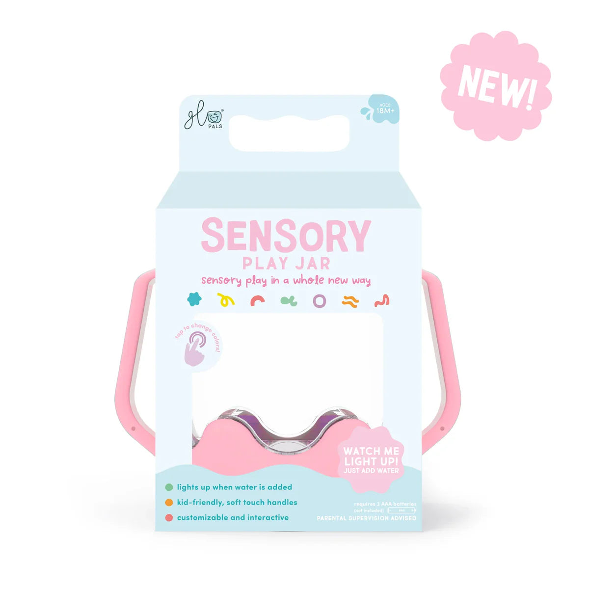 Glo Pals Sensory Play Jar - Pink