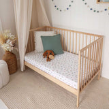 Snuggle Hunny Organic Fitted Cot Sheet - Garden Friends