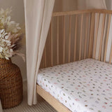 Snuggle Hunny Organic Fitted Cot Sheet - Garden Friends