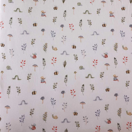 Snuggle Hunny Organic Fitted Cot Sheet - Garden Friends