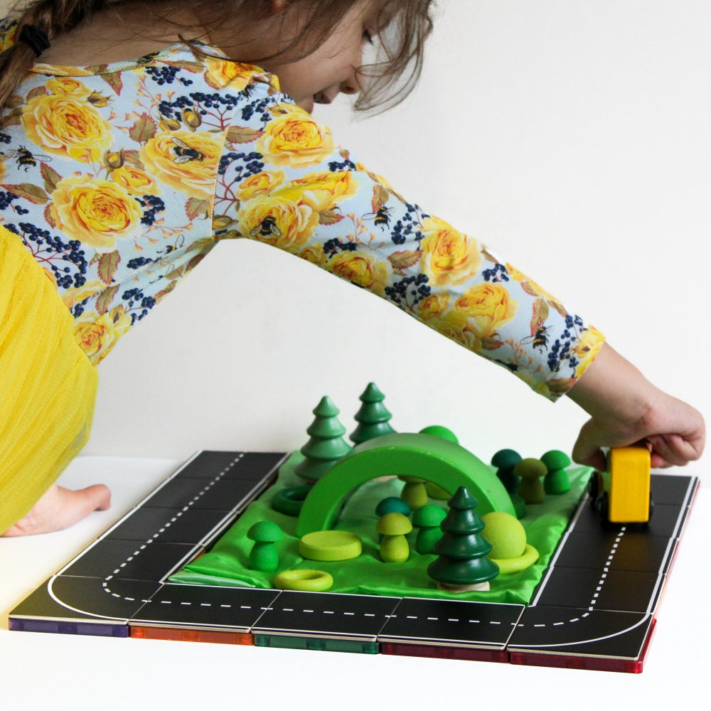 Learn & Grow Magnetic Tile Toppers - Road