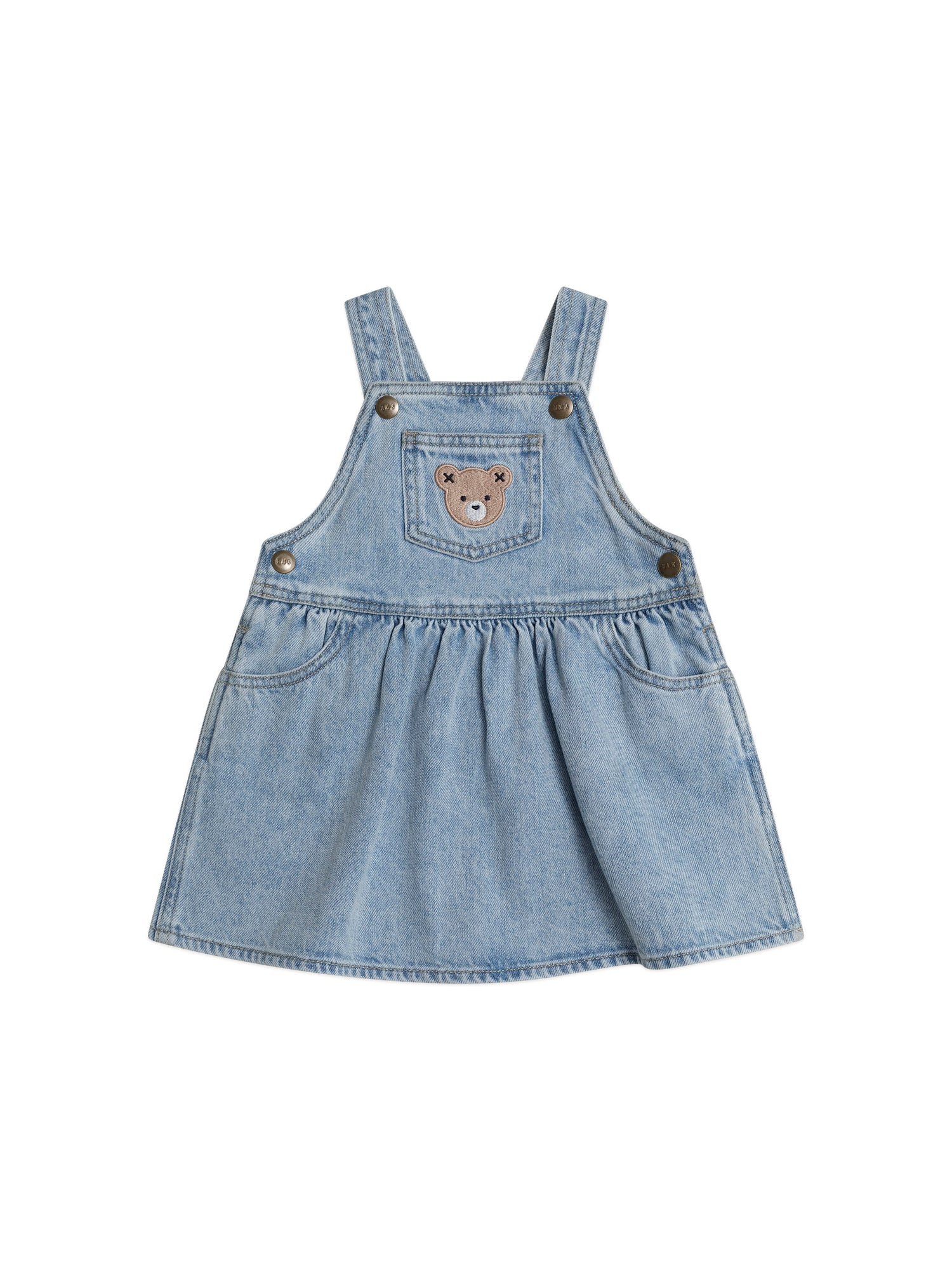 Huxbaby Dreamy Denim Pinafore Dress | Raspberry Lane Raspberry Lane Boutique Huxbaby Dreamy Denim Pinafore Dress | Raspberry Lane Raspberry Lane Boutique