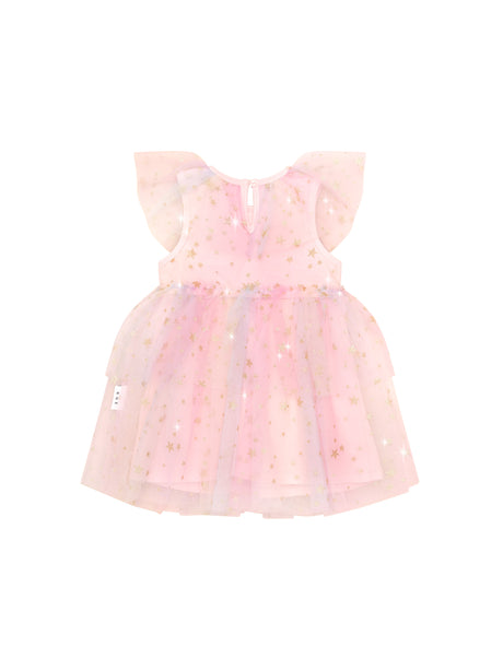 Huxbaby Starry Rainbow Frill Tulle Dress