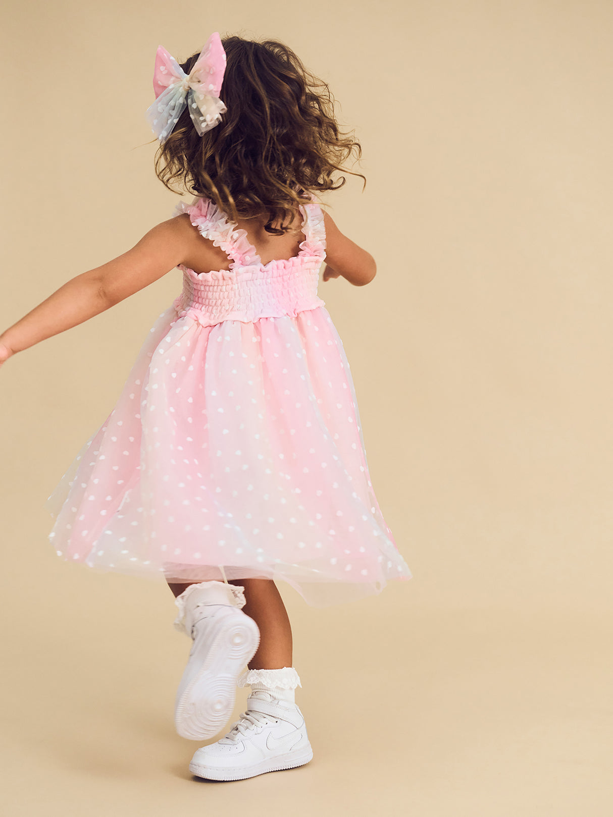 Huxbaby Sweetheart Shirred Tulle Dress