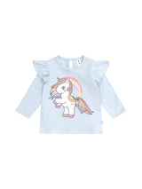 Huxbaby Rainbow Unicorn Frill Top