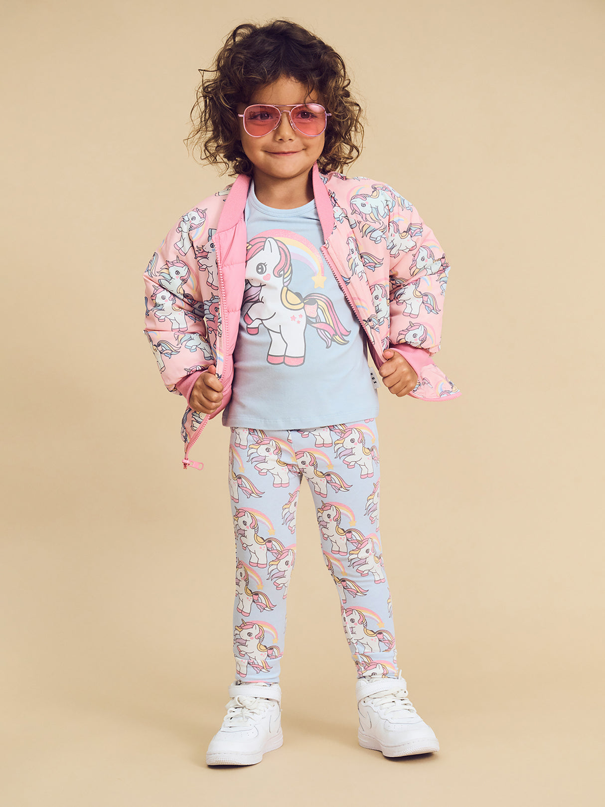 Huxbaby Rainbow Unicorn Frill Top
