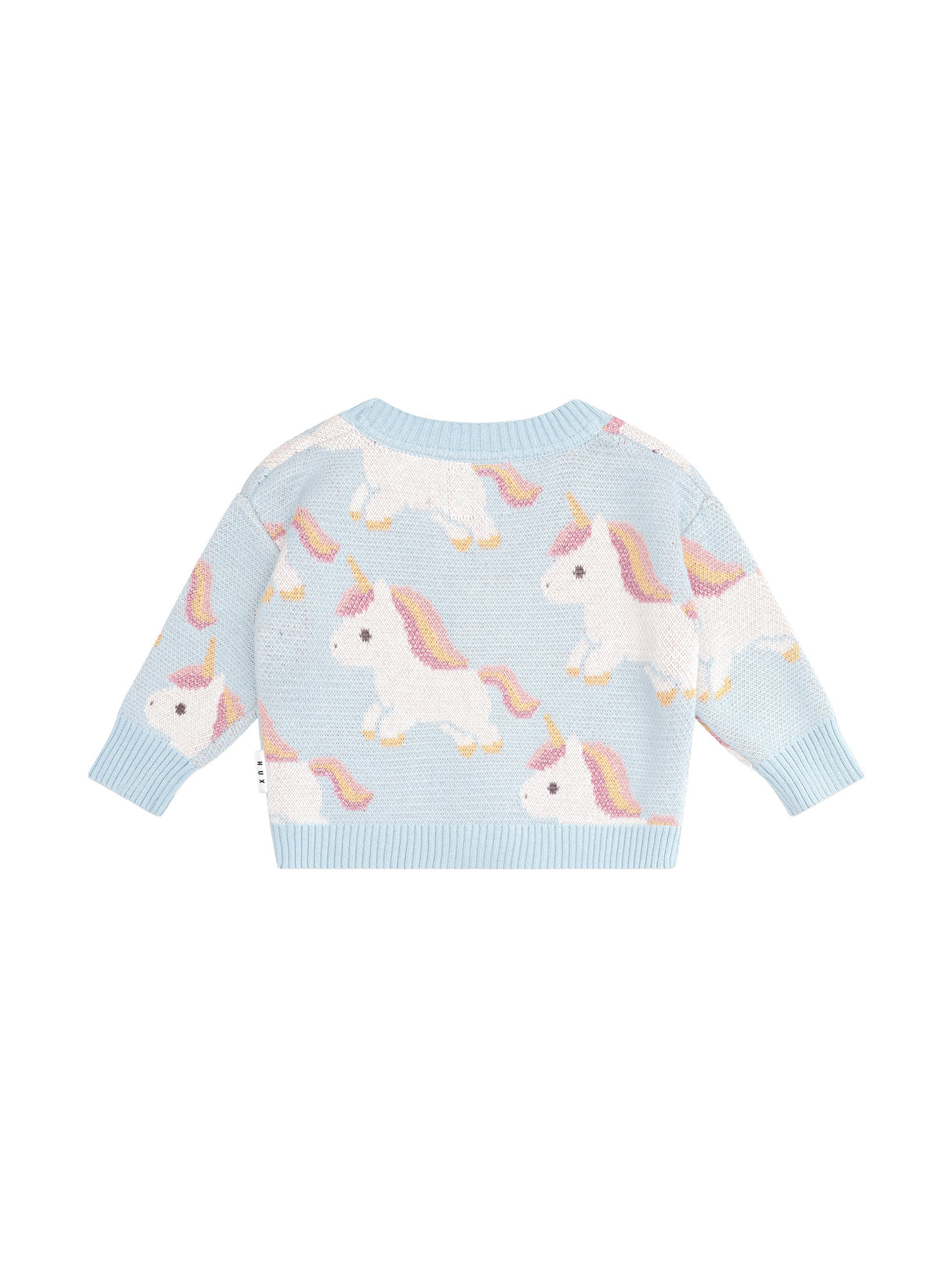 Huxbaby Unicorn Boxy Cardi Ice Water