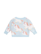 Huxbaby Unicorn Boxy Cardi Ice Water