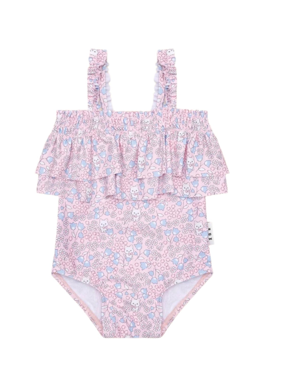 Huxbaby Bluebell Floral Frill Swimsuit