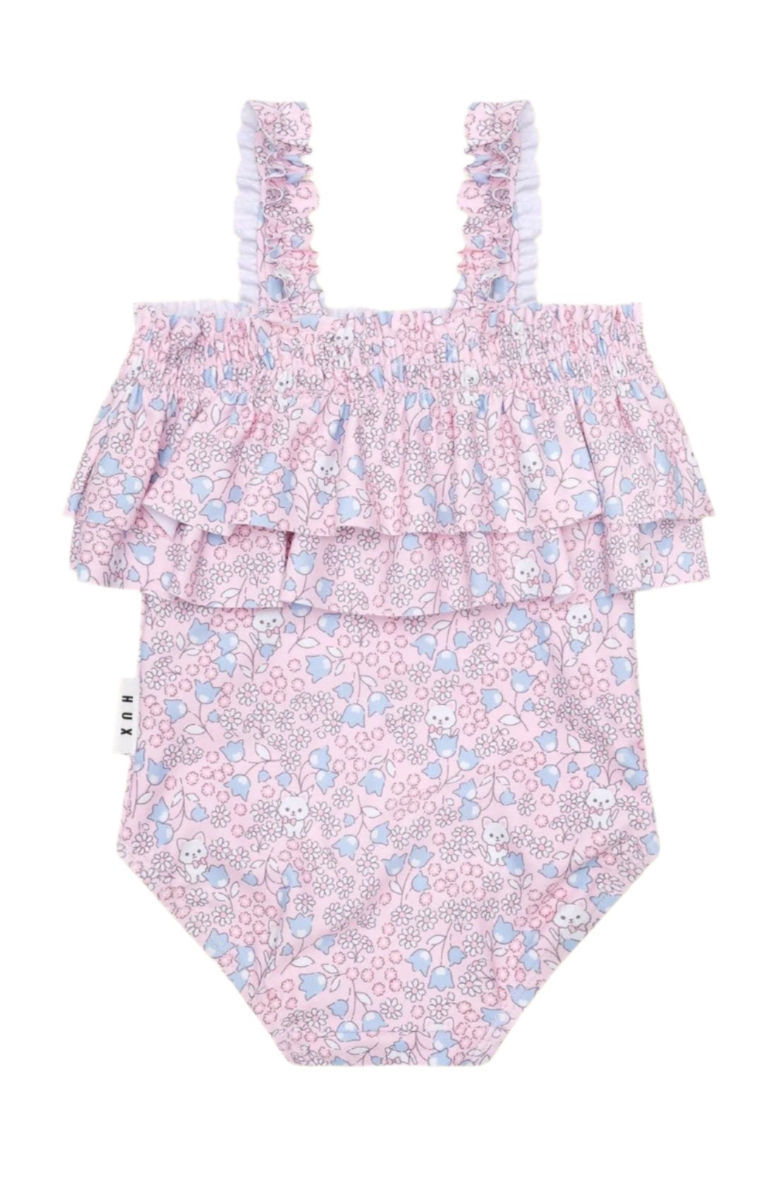 Huxbaby Bluebell Floral Frill Swimsuit