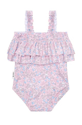 Huxbaby Bluebell Floral Frill Swimsuit