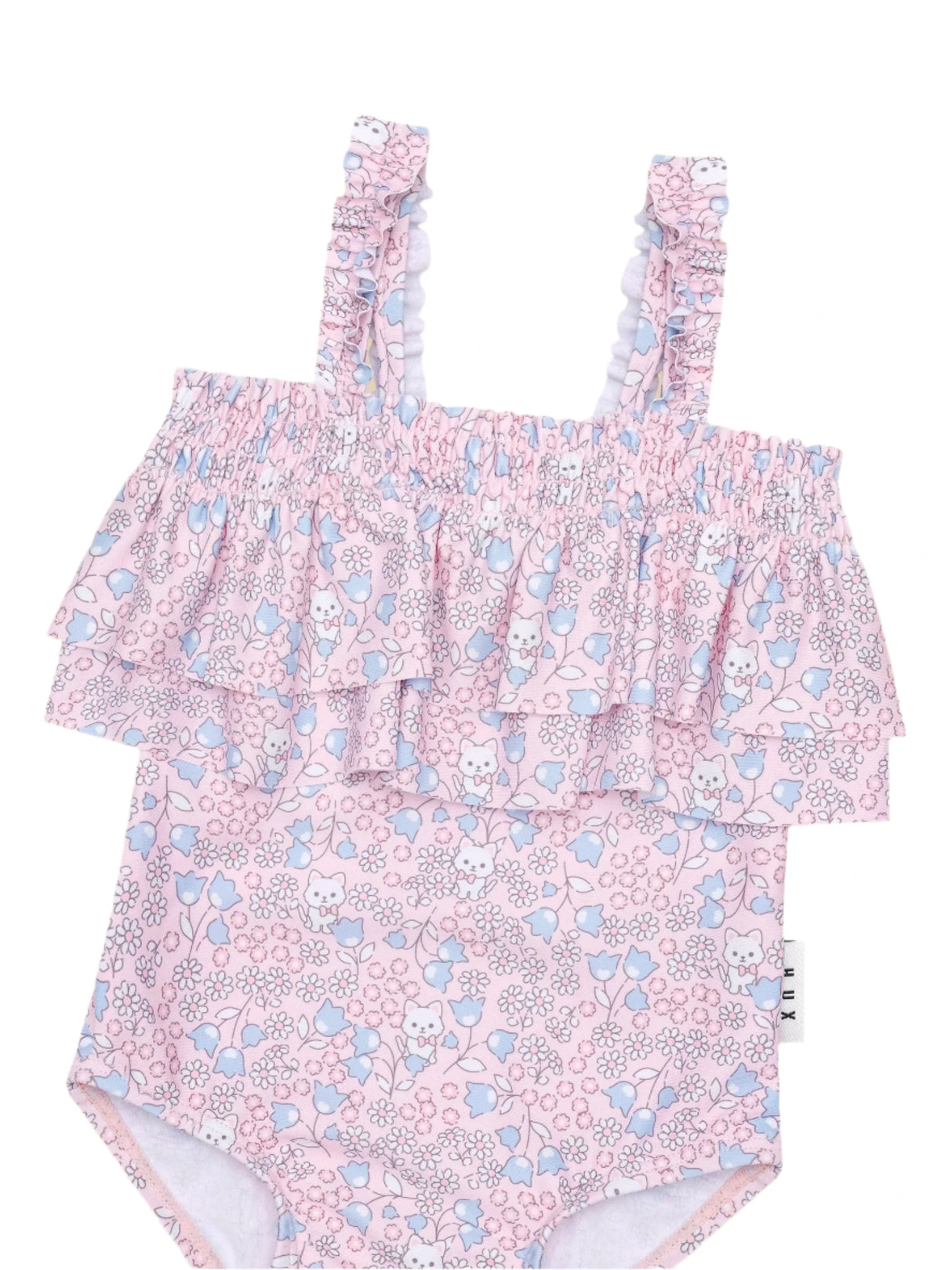 Huxbaby Bluebell Floral Frill Swimsuit