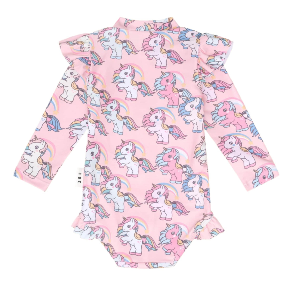 Huxbaby Rainbow Unicorn Zip Swimsuit