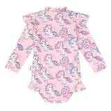 Huxbaby Rainbow Unicorn Zip Swimsuit