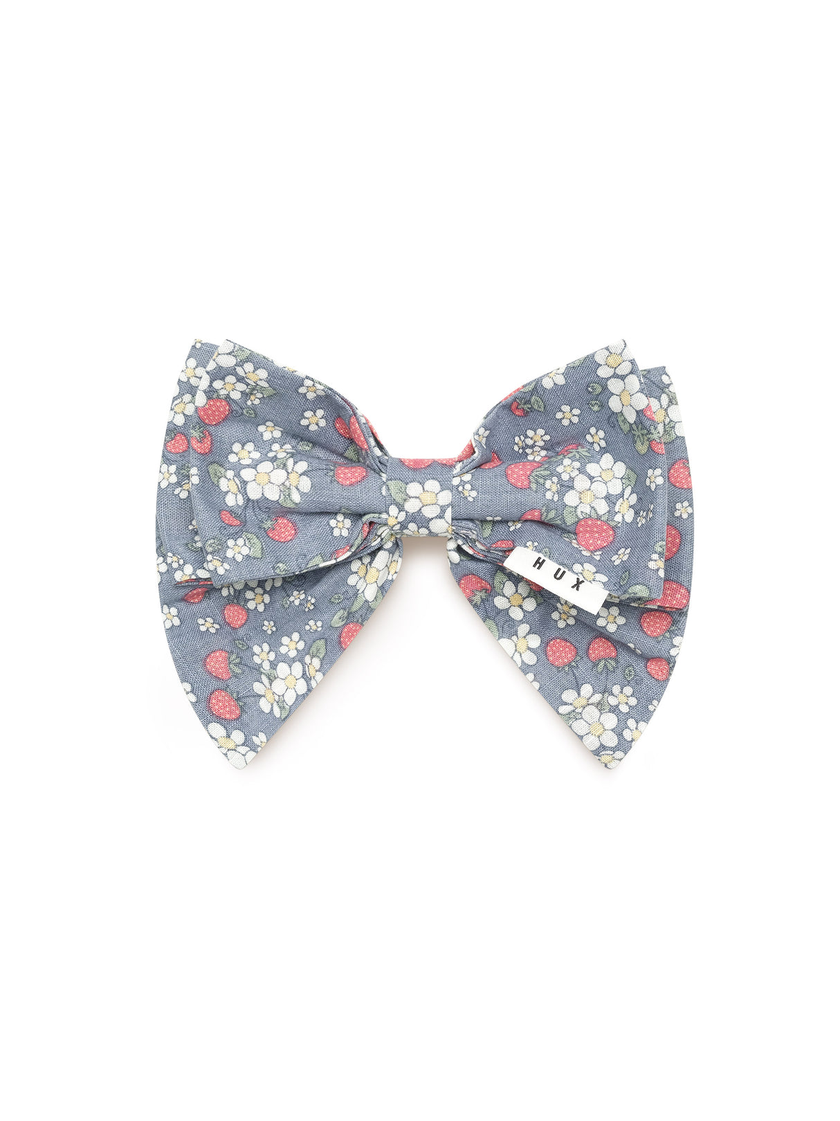 Huxbaby Vintage Strawberry Hair Bow Dusty Blue