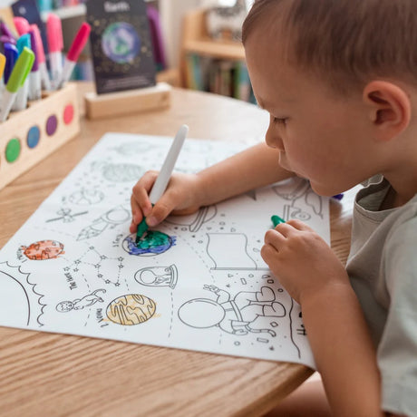 Hey Doodle Reusable Colouring Mat - Outer Space