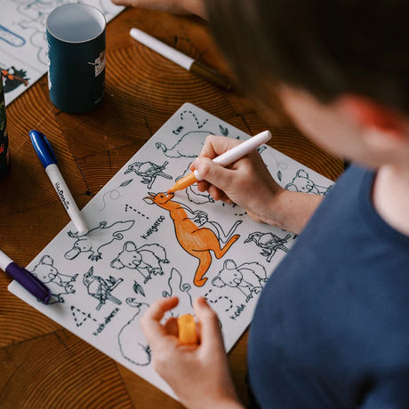 Hey Doodle Mini Colouring Mat - Aussie Animals