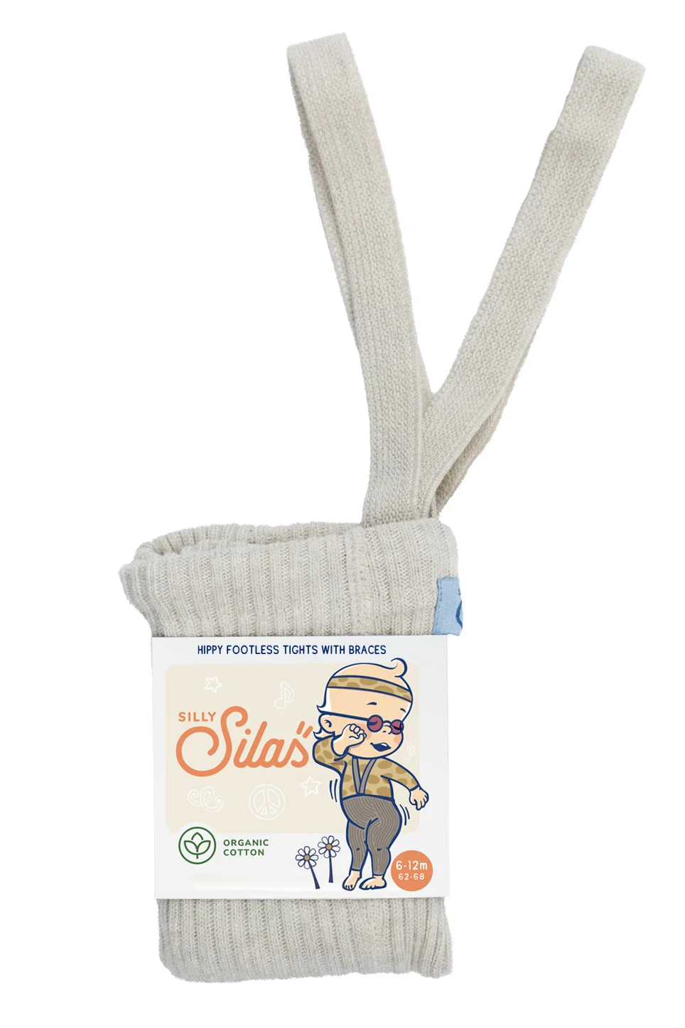 Silly Silas Hippy Footless Tights - Cream Blend