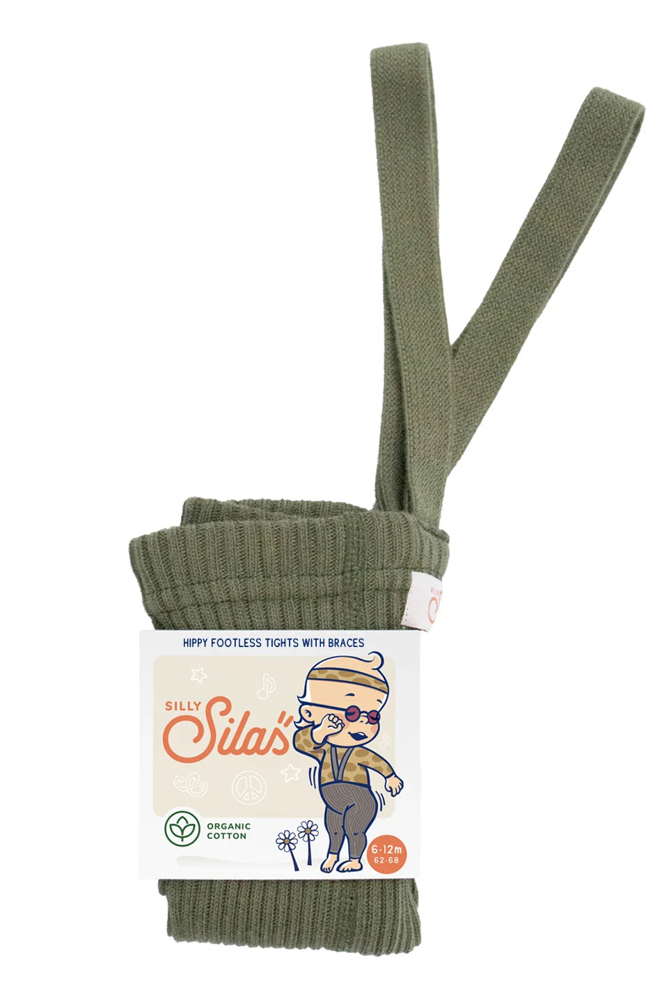 Silly Silas Hippy Footless Tights - Olive