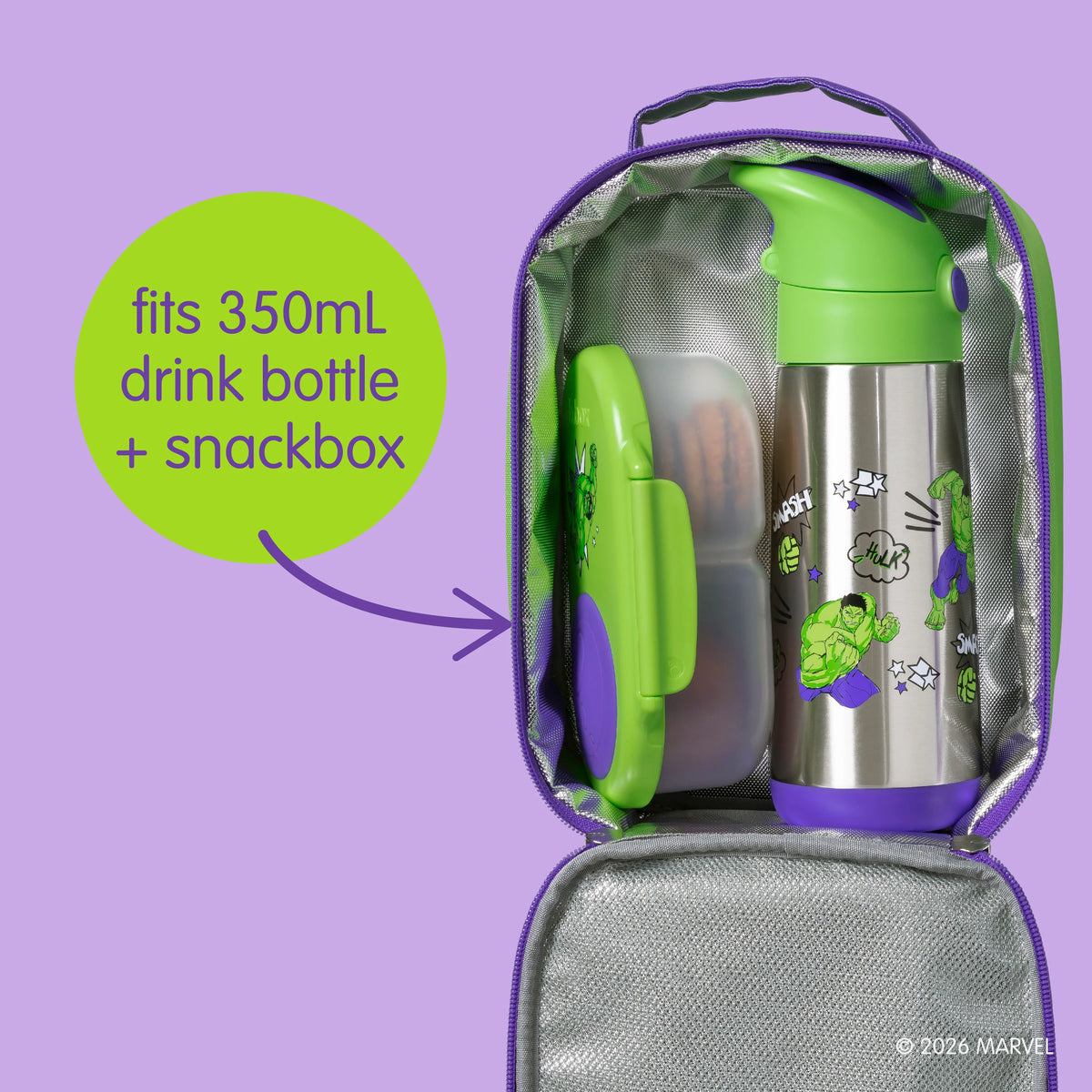 b.box Insulated Mini Lunchbag - Hulk