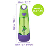 b.box Tritan Drink Bottle 600ml - Hulk