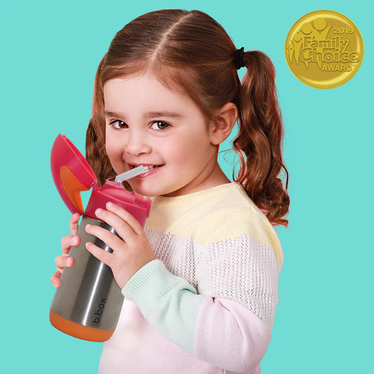 b.box Insulated 350ml Drink Bottle - Strawberry Shake