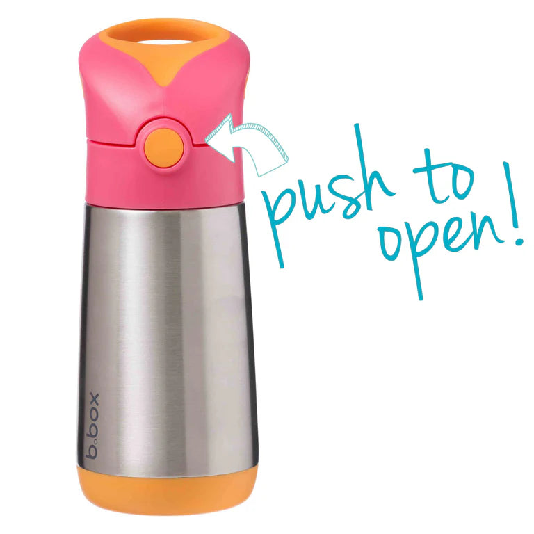 b.box Insulated 350ml Drink Bottle - Strawberry Shake