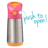b.box Insulated 350ml Drink Bottle - Strawberry Shake