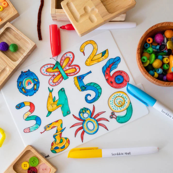 Scribble Mat Mini - Number Fun Reusable