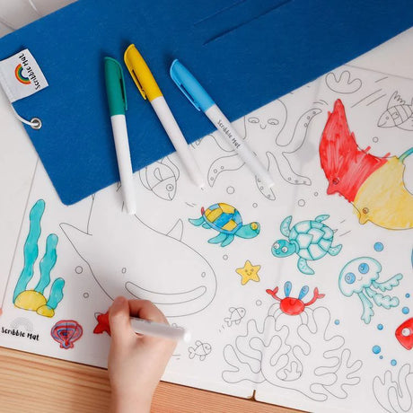 Scribble Mat Under the Sea Reusable Colouring Mat