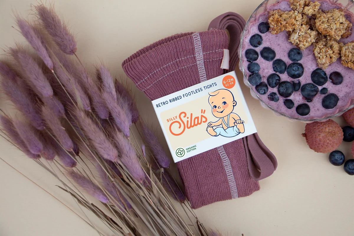 Silly Silas Footless Tights - Acai Smoothie