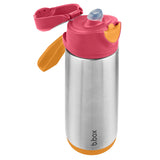 b.box Insulated Sport Spout Bottle 500ml - Strawberry Shake
