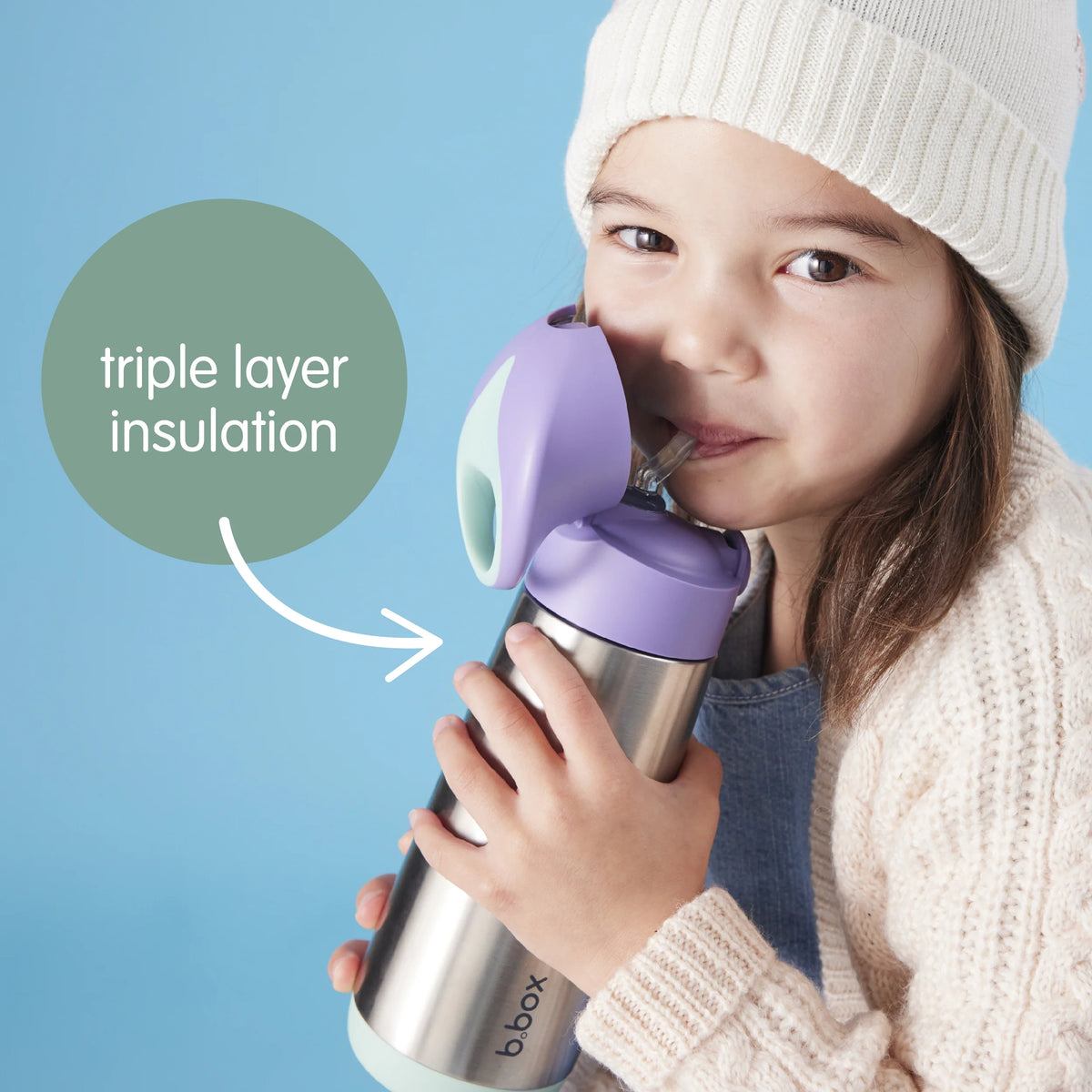 b.box Insulated Drink Bottle 500ml - Electric Jungle