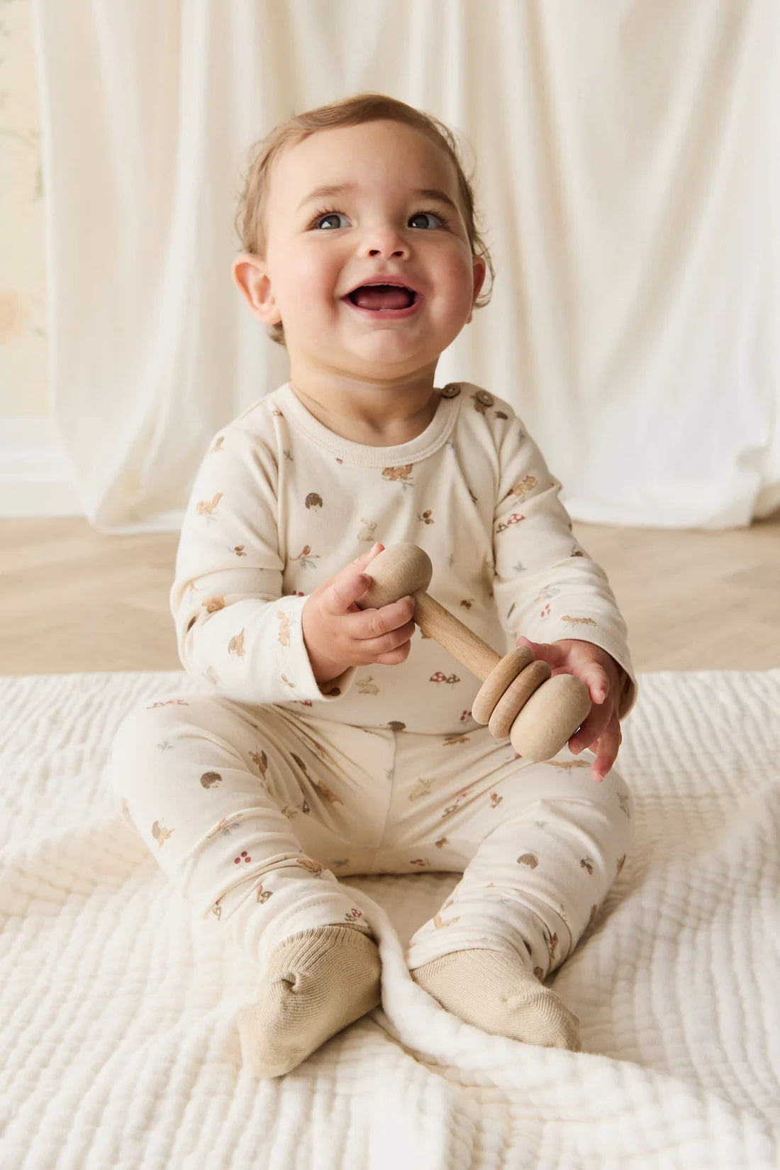 Jamie Kay Organic Cotton Fernley Bodysuit - Forest Gathering