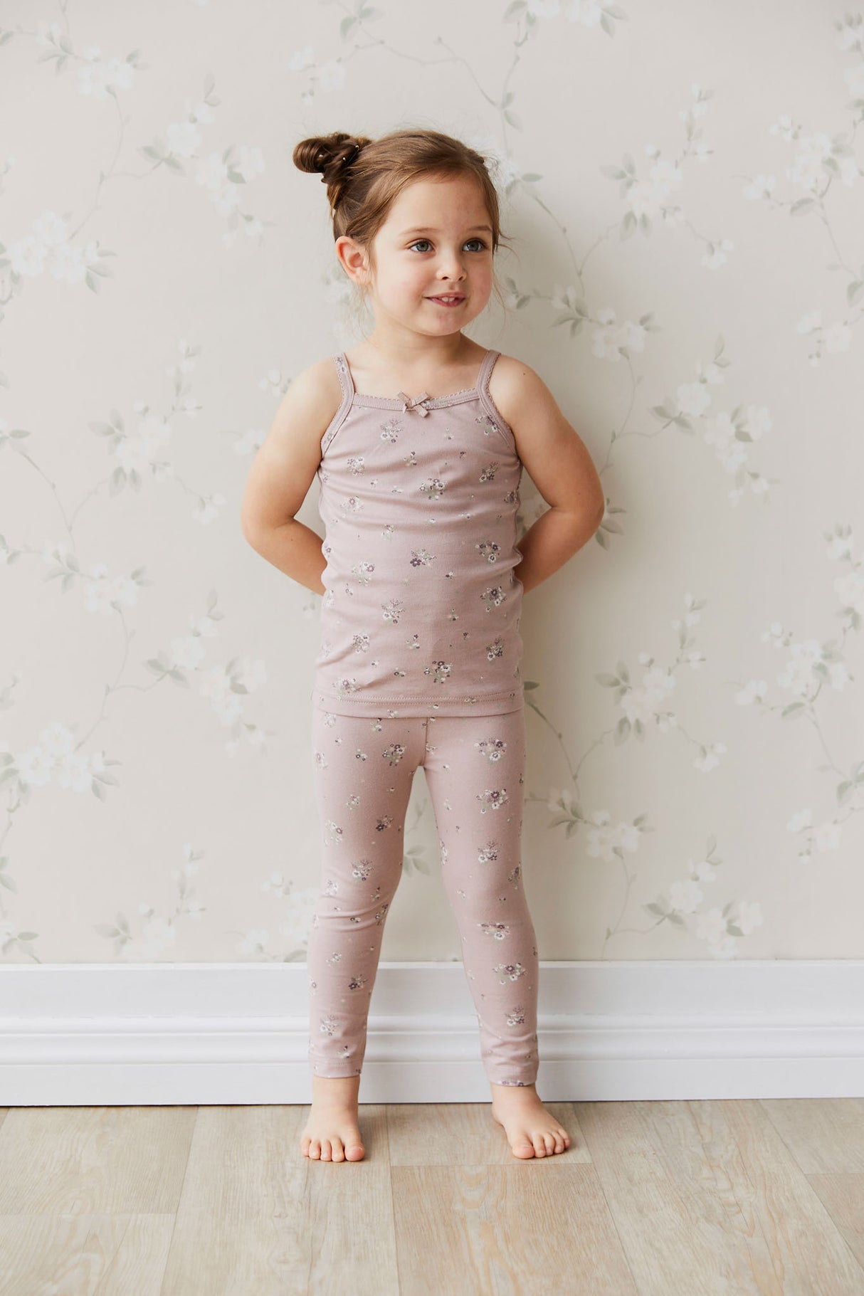 Jamie Kay Organic Cotton Singlet - Lauren Floral Fawn