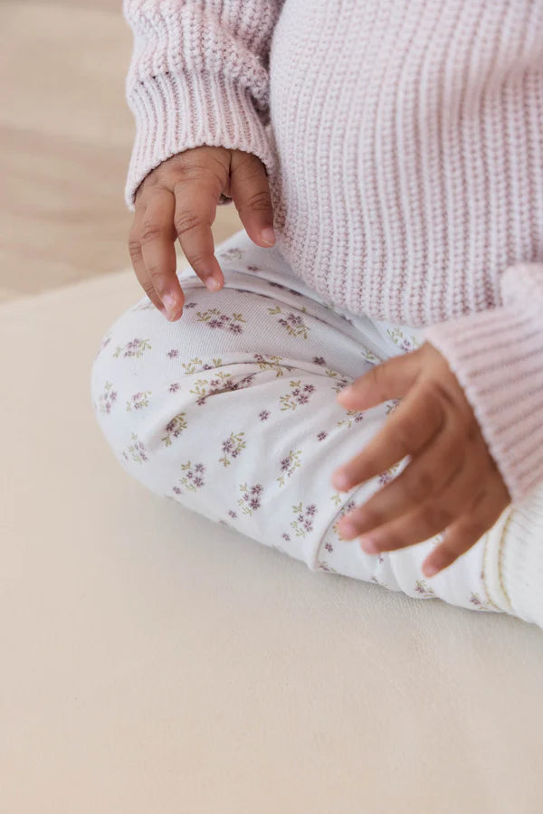 Jamie Kay Organic Cotton Everyday Legging - Rose Floral Pink