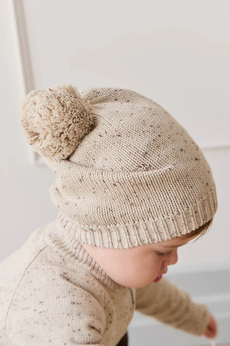 Jamie Kay Ethan Hat - Oatmeal Shitake Dot