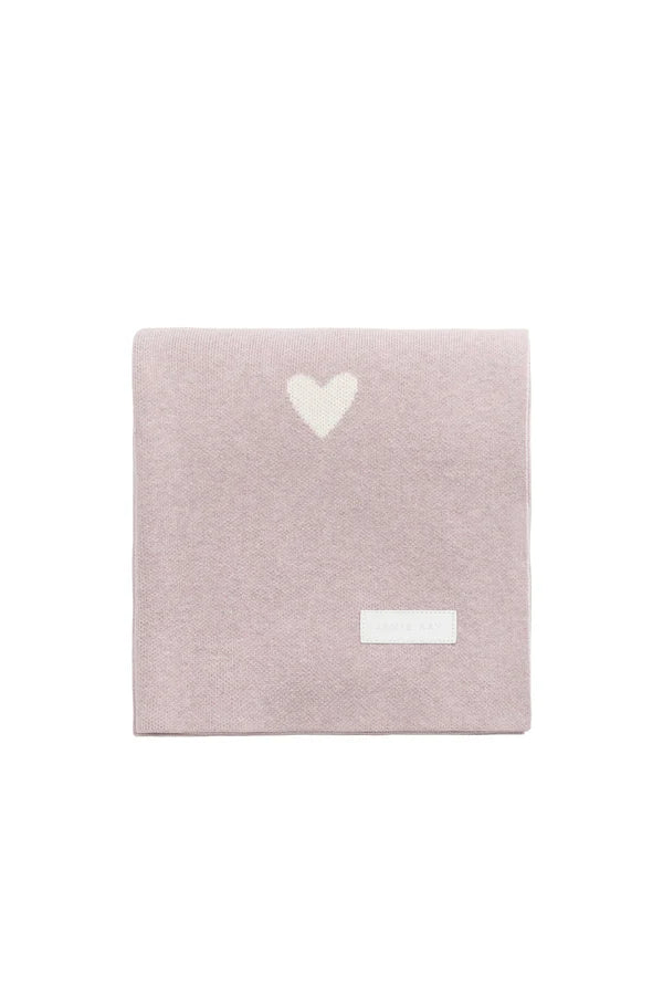 Jamie Kay Juliette Blanket - Heart Jacquard Ballerina Marle