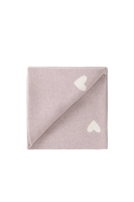 Jamie Kay Juliette Blanket - Heart Jacquard Ballerina Marle