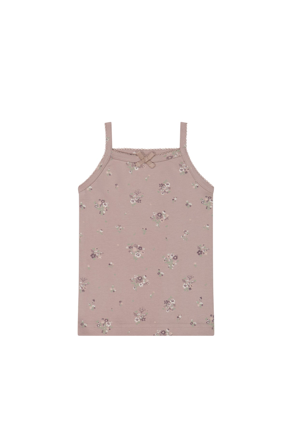 Jamie Kay Organic Cotton Singlet - Lauren Floral Fawn