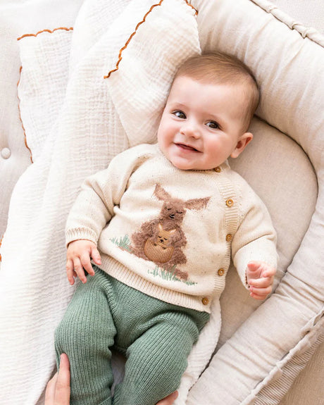 Minihaha Charlie Kangaroo Organic Knitted Jumper